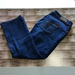 Seven7 dark blue slim boot Luxe Petite jeans sz 16